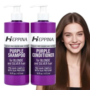 OEM Purple Shampoo Conditioner for Blonde Hair Support Eliminates Brassy Highlights Enhances Shine and Nourishes Hair