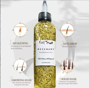 OEM Rosemary Hair Care Essential Oil Natural Herbal Scalp Oil Nourishing Anti-Frizz Scalp Care Hair Growth Density All Hair