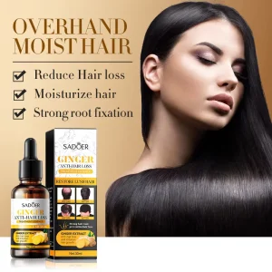 OEM SADOER Private Label Ginger Anti-hair Loss Treatment Hydrates Repairs Straightening Hair Care Oil Serum