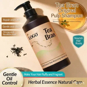 OEM Shampoo Custom Tea Bran Ginger Soap Berry Ganoderma Lucidum Moisturizing Repair Natural Cleansing Shampoo