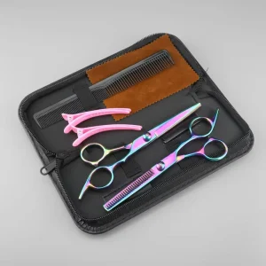 OEM Stainless Steel Multicolor Beauty Hairdressing Shear Tool for Men’s Barber and Thinning Hair Scissors Kit