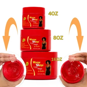 OEM Strong Hold Moisturizing Gel for Braiding & Curly Hair Non Flaking Long Lasting Women Natural Hair 4oz 8oz 16oz