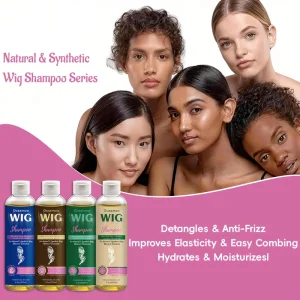 OEM Sulfate free Human Wig Shampoo Hair Perfume 2 in 1 with Aloe Vera Coconut Oil Keratin for Wig Cleansing Detangling Shampoo