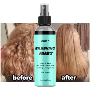Oalen Private Label Smoothing and Nourishing Gloss Hair Silkening Mist Spray Provides Moisture and Shine