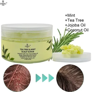 Oem Supply Scalp Care Hair Salt Scrub Exfoliating Rosemary Nourish Purify Scalp Detox Anti Dandruff Shampoo Women Men Using Bulk