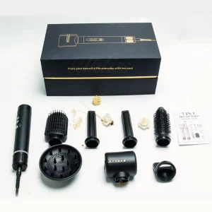 One Step Hot Air Brush Hair Styling Tools Electric 7 in 1 Air Styler Hair Dryer Set and Volumizer Curling Straightener Brush