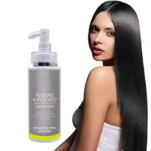 Organic Almond Avocado Leave-In Hair Conditioner for Dry Hair Moisturizing and Nourishing Oil Serum Shampoo Low MOQ