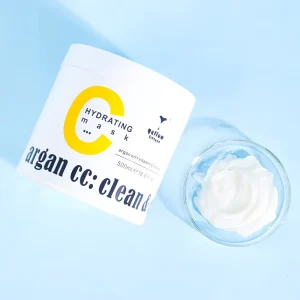 Organic Argan Oil Honey Hair Mask Vitamin C Nourishing Repairing Shiny Curly Hair Cream for Split Frizz Hair Care Mask