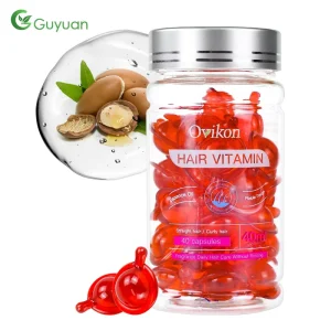 Organic Hair Repair Capsules Vitamin-Rich Nourishing Serum Oil Moisturizing Exfoliator for Dry Damaged Hair OEM