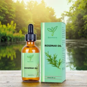 Organic Herbal Hair Growth Oil with Rosemary Essential Oil Nourishing Serum for All Hair Types 60ml