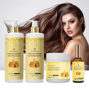 Organic Honey Shampoo Strong Hair Roots Sulfate Free Dandruff Moisturizing Honey Hair Shampoo and Conditioner Set
