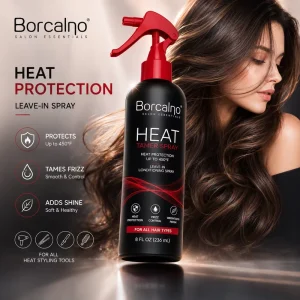 Organic Leave In Strong Styling Keratin Treatment Heat Protection Hair Spray 236ml for Hair Extensions and Wigs