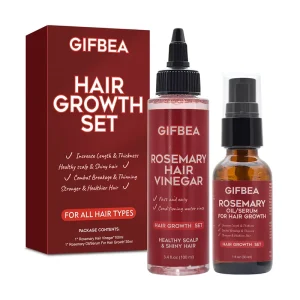 Organic Regrowth Treatments Scalp Vinegar Hair Rinse Ginger Rosemarry Hair Growth Serum Kit