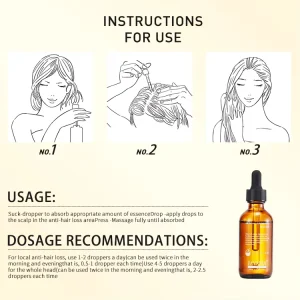 Organic Scalp Serum with Hair Follicles Moisturizing and Anti Aging Properties Color Protection Hair Roots