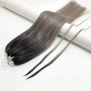Original Braid Hair Feather Hair Extension Clip in Double Drawn Machine Double Weft Dyed Non Remy Real Human Hair Black Style