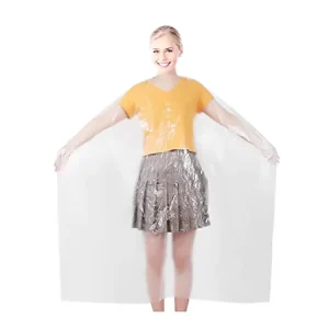 PE Barber Salon Tool Hair Cut Shop Hairdressing Cape Disposable Hair Dressing Cloth Disposable Apron
