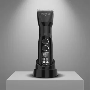 PGC 880 Ultra Quiet Professional Pet Grooming Clippers Stainless Steel Ceramic Blade Smart LCD Display Battery Powered