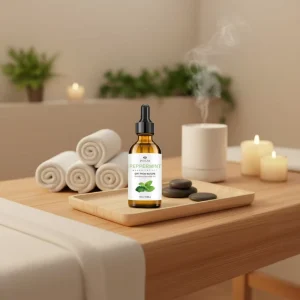 PHISYA Natural and Pure Peppermint Essential Oil Vegan Organic Oil for Skin Hair Aroma Diffuser Oil