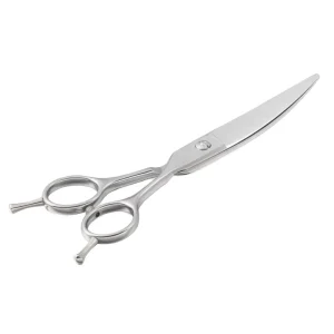 PQ06 60Q Beauty Curved Hair Trimming Scissors 6.0inch 9CR13 Stainless Steel Medium Handle Right Handed