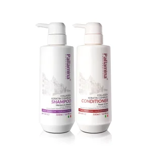 Pallamina Organic Hair Shampoo Collagen Nourishing Deep Clean Curly Hair Shampoo and Conditioner Set