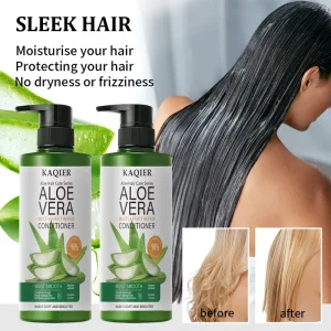 Paraben Free Aloe Vera Hair Care Set Organic Natural Shampoo Conditioner Mask Body Wash for Kids and Adults Sensitive Scalp