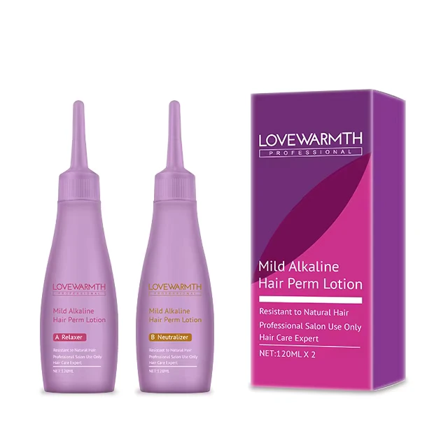 Perm Lotion Mild Alkaline Professional Hair Perm Lotion Fresh Fragrance for Resistant Natural Hair Salon Use Only 120ml X 2