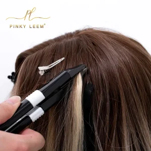 Pinky Leem UV Keratin Hair Extensions Microlink Kit Hair Extension Tool Tongs for Hair Extensions