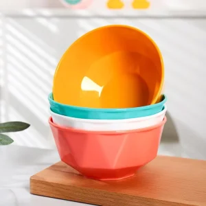 Plastic Bowls for Household Use Colorful Mixing Kitchen Bowl Set of 4