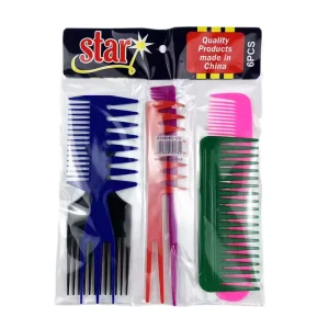 Plastic Large Tooth Three Teeth Styling Comb Sharp Tail Insert Foreign Trade Styling Set