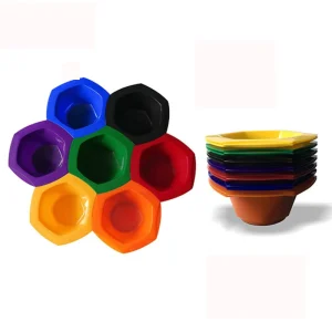 Plastic Rainbow Hairdressing Salon Color Dyeing Tinting Bowl