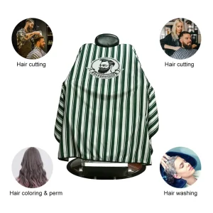 Polyester Waterproof Salon Cape with Snap Closure Hair Salon Cutting Cape Barber Hairdressing Cape