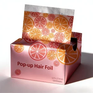 Pop up Aluminum Hair Foil Embossed Design Eco Friendly 12 18mic Thickness for Salon Hair Coloring