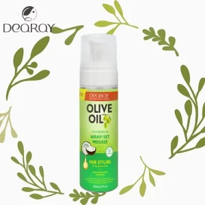 Popular Olive Oil Foaming Wrap Set Mousse Hold Hair Anti Sheen Protection Curly Feature