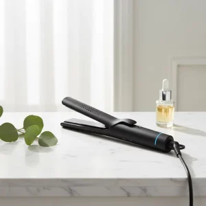 Portable 2 n 1 Mini Travel Professional Hair Curler with Cooling Air Vents to Lock in Style Temp Hair Straightener