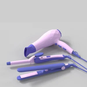Portable 3 in 1 Hair Styling Tools Professional Negative Ions Multi Styler Hair Straightener Curler Hair Dryer Set