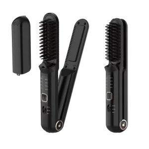 Portable Cordless Hair Straightener Brush Negative Ion Straightener Styling Comb