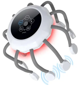 Portable Cordless Red Light Relax Hair Electric Scalp Head Massager Devices Machine