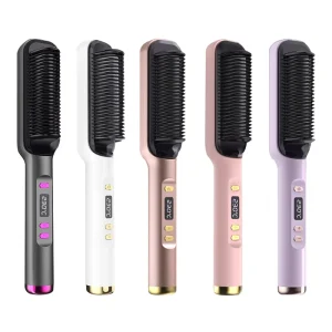 Portable Electric Hair Straightener Comb Flat Iron Multifunction Wireless Cordless Steam Speed Hair Culer and Straightener