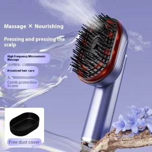 Portable Electric Hot Comb Hair Straightener with 3 Temperature Settings for Women & Men Cordless Travel Household & Hotel Use