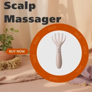 Portable Electric Scalp Massager with 4 Vibration Modes and Heat Therapy