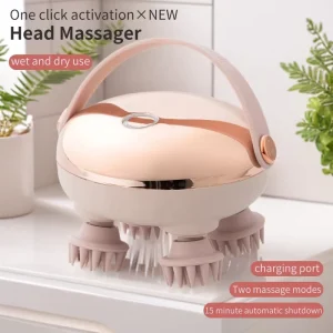 Portable Handheld Electric Cordless Hair Scalp Massager Waterproof Rechargeable Stress Relief Tool Head Massager for Scalp Relax