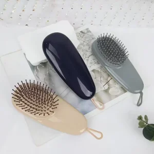 Portable Massage Hairbrush With Comfortable Handle and Lanyard Design for Home Use