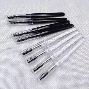 Portable Mini Spoolie Brush Eyebrow Lash Extensions Cosmetic Brushes Eyelash Brush with Cover