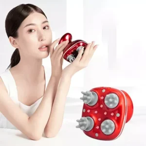 Portable Rechargeable Multi Function Head Massager 4 Rotating Claws IPX7 Waterproof Handheld Scalp Full Body Massage Light