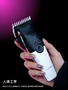 Portable Rechargeable Professional Electric Hair Clipper with Ceramic Blade 3000mAh Battery 5W Power 7000 9000rpm