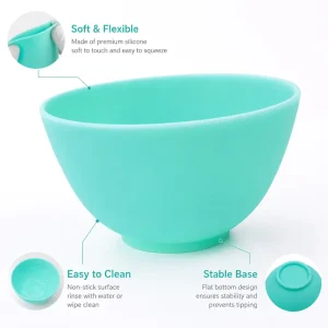 Portable Reusable Soft Flexible Beauty Tools Multi Color Cosmetic DIY Mask Makeup Tool Silicone Mixing Bowl