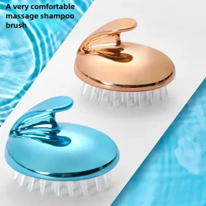 Portable Silicone Hairbrush with Plastic Handle Adult Scalp Massage Comb and Shampoo Brush for Hair Washing Tools