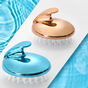 Portable Silicone Hairbrush with Plastic Handle Adult Scalp Massage Comb and Shampoo Brush for Hair Washing Tools
