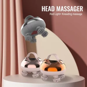 Portable Wireless Scalp Hydrotherapy Massager Relieves Tight Scalp Tension and Eases Persistent Head Pressure Fatigue