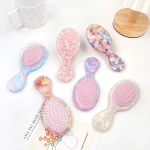 Premium Acetate Air Cushion Hair Brush Portable Mini Massage Scalp Comb Cute Anti Static Hairbrush for Women Girls Kids